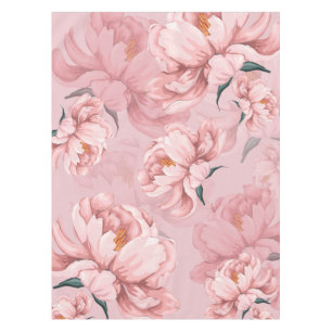 Pink floral flower pattern tablecloth