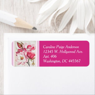 Pink Floral Flower Stripe Pretty Garden Botanical 