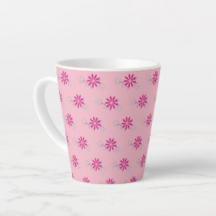 Pink Floral Flowers 4Laila Latte Mug