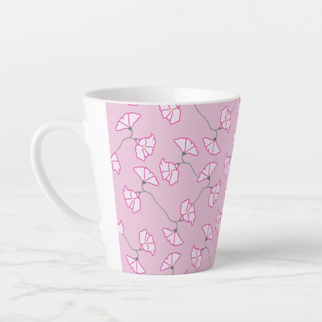 Pink Floral Flowers Cup (Left)