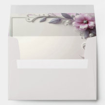 Pink Floral Frame Envelope
