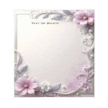 Pink Floral Frame Notepad