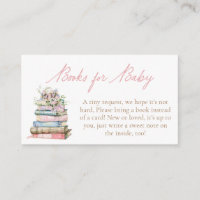 Pink Floral Garden Baby Shower Books for Baby