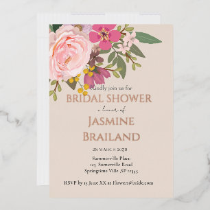 Pink Floral Garden Spring  Bridal Shower 