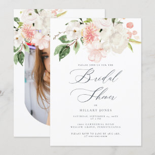 Pink Floral Garden Spring Bridal Shower Invitation