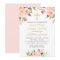 Pink Floral Girl First Holy Communion Invitation