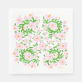 Pink Floral (goes with Bridal Butterfly) napkins