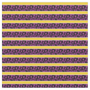 Pink floral-gold/white stripe - black/chose colour fabric