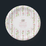 Pink Floral Grandmillennial Bridal Tea Party  Paper Plate<br><div class="desc">Invite your guests to a delightful afternoon with our "Tea with the Bride-to-Be" Bridal Shower Collection. This beautifully crafted design captures the essence of a charming tea party, blending elegance with a touch of whimsy to set the perfect tone for your celebration. The plate is adorned with a stunning grandmillennial...</div>