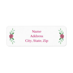 Pink Floral Green Foliage Retourner l'adresse