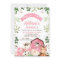 Pink Floral Greenery Farm and Barn Birthday