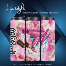 Pink Floral Hairstylist Personalized
