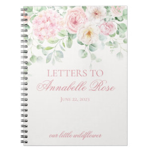 Pink Floral Hydrangea Letters to Birthday Letter Notebook