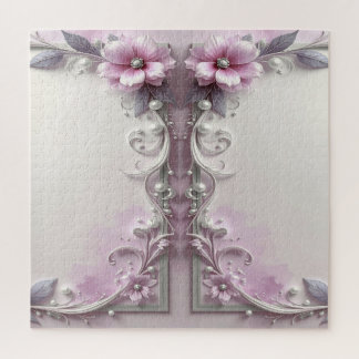 Pink Floral Jigsaw Puzzle