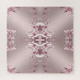 Pink Floral Jigsaw Puzzle