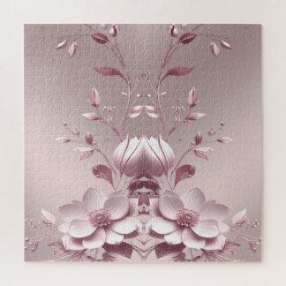 Pink Floral Jigsaw Puzzle