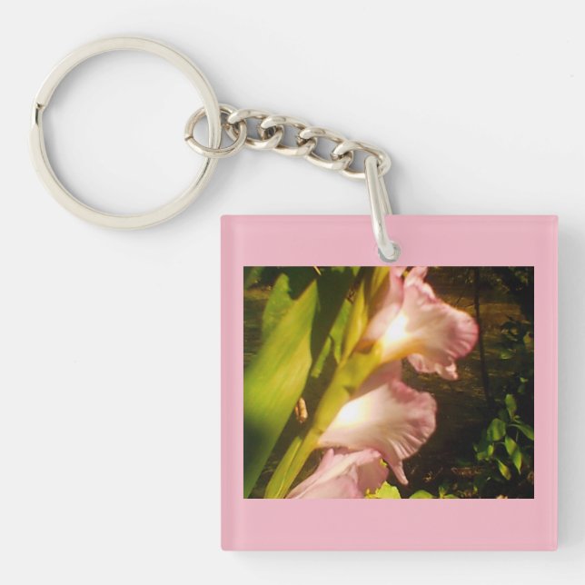Pink Floral Keychain (Front)