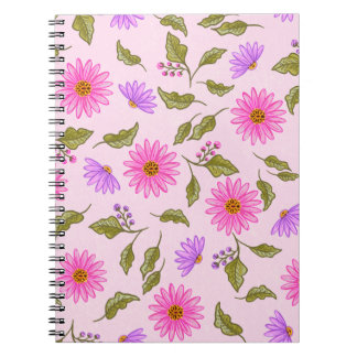 Pink Floral Lacy Daisy Notebook