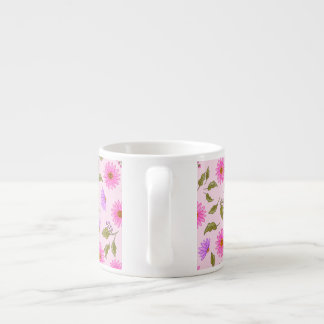 Pink Floral Lacy Daisy Specialty Espresso Mug Cup