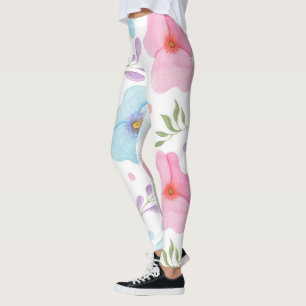 Pink Floral Leggings - Spring Bloom Yoga Pants