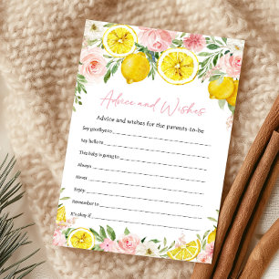 Pink Floral Lemon Advice and Wishes Game