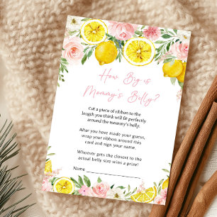 Pink Floral Lemon How Big Is Mommy's Belly Game
