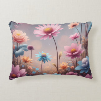 Pink floral Lumbar Pillow
