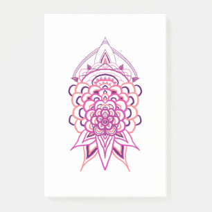 Pink Floral Mandala Post-it Notes Aesthetic Boho