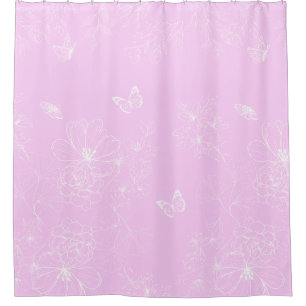 Pink Floral Minimalist Pattern Modern Abstract