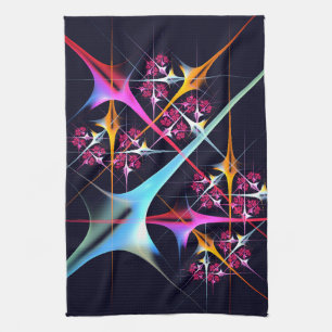 Pink Floral Modern Abstract Art Color Pattern #01 Kitchen Towel