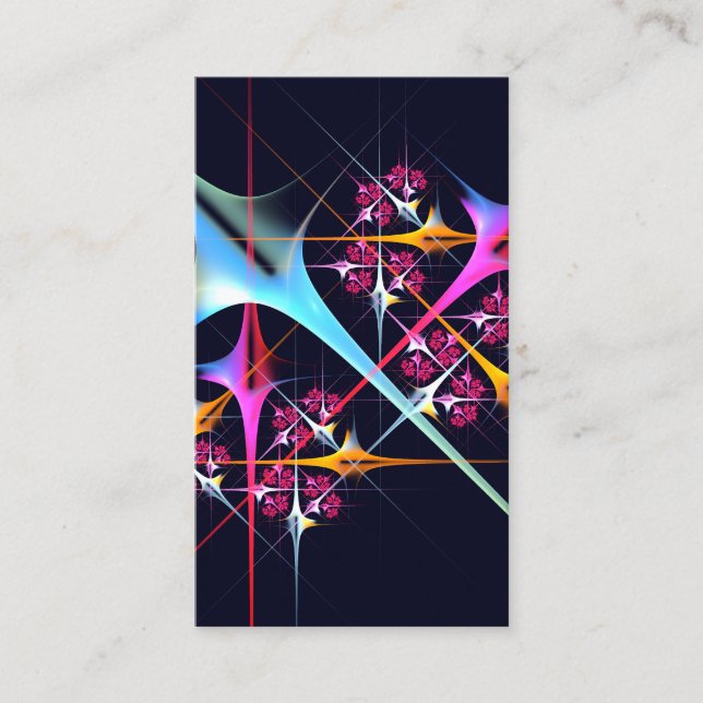 Pink Floral Modern Abstract Art Colour Pattern #01 Business Card (Front)