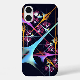 Pink Floral Modern Abstract Art Colour Pattern #01 iPhone 16 Plus Case