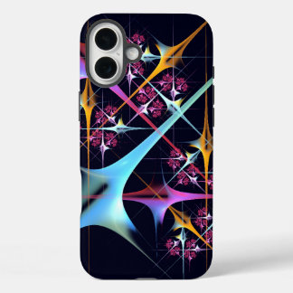 Pink Floral Modern Abstract Art Colour Pattern #01 iPhone 16 Plus Case