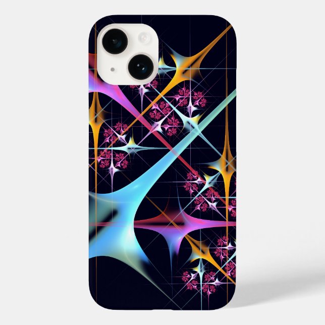 Pink Floral Modern Abstract Art Colour Pattern #01 Case-Mate iPhone Case (Back)