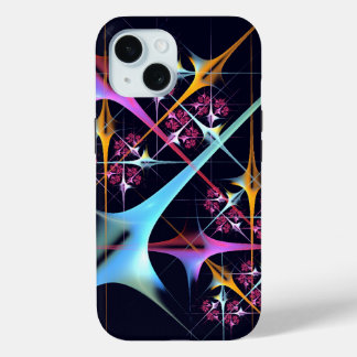 Pink Floral Modern Abstract Art Colour Pattern #01 iPhone 15 Case
