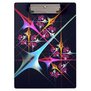 Pink Floral Modern Abstract Art Colour Pattern #01 Clipboard