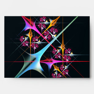 Pink Floral Modern Abstract Art Colour Pattern #01 Envelope