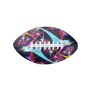 Pink Floral Modern Abstract Art Colour Pattern #01 Football