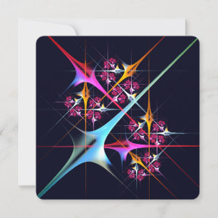 Pink Floral Modern Abstract Art Colour Pattern #01 Invitation