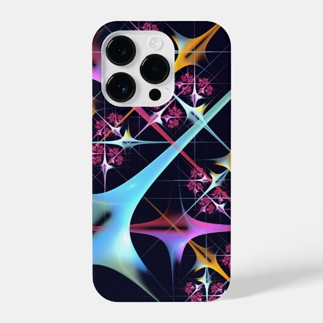 Pink Floral Modern Abstract Art Colour Pattern #01 iPhone Case (Back)