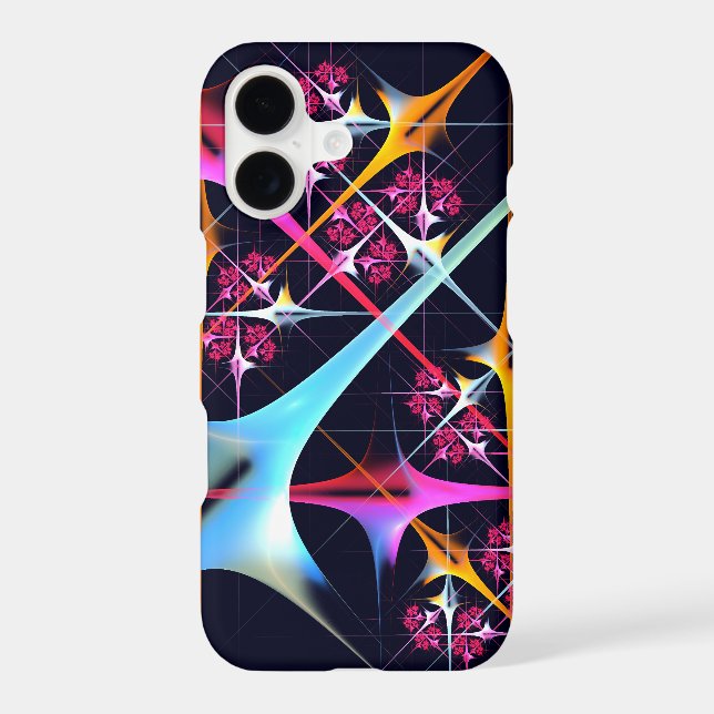 Pink Floral Modern Abstract Art Colour Pattern #01 iPhone Case (Back)