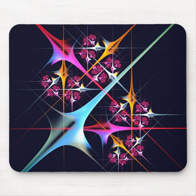 Pink Floral Modern Abstract Art Colour Pattern #01 Mouse Pad (Front)