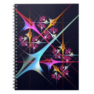 Pink Floral Modern Abstract Art Colour Pattern #01 Notebook