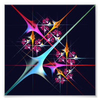 Pink Floral Modern Abstract Art Colour Pattern #01