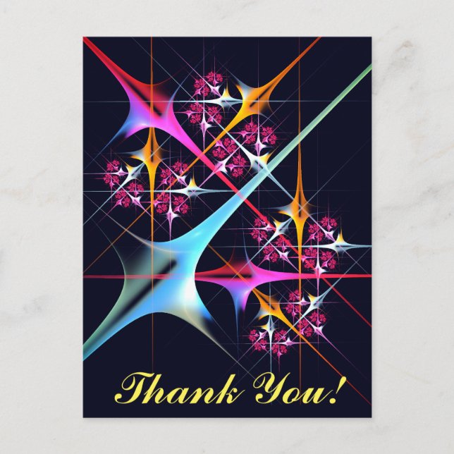 Pink Floral Modern Abstract Art Colour Pattern #01 Postcard (Front)