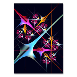Pink Floral Modern Abstract Art Colour Pattern #01 Table Number