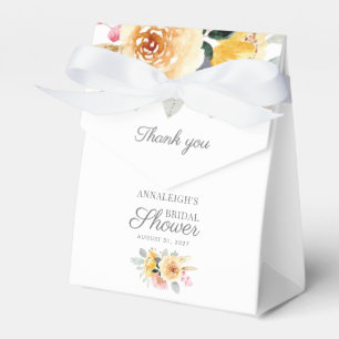 Pink Floral Modern Pastel Watercolor Bridal Shower Favor Box