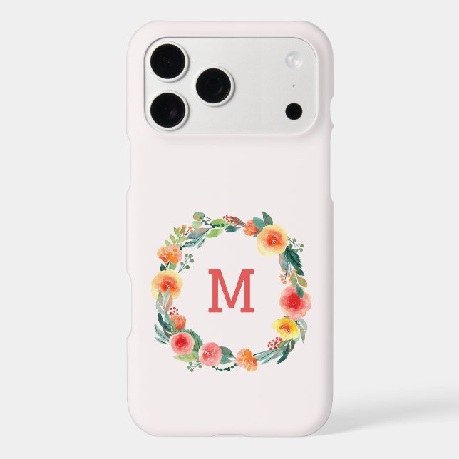 Pink Floral Monogram (Back)