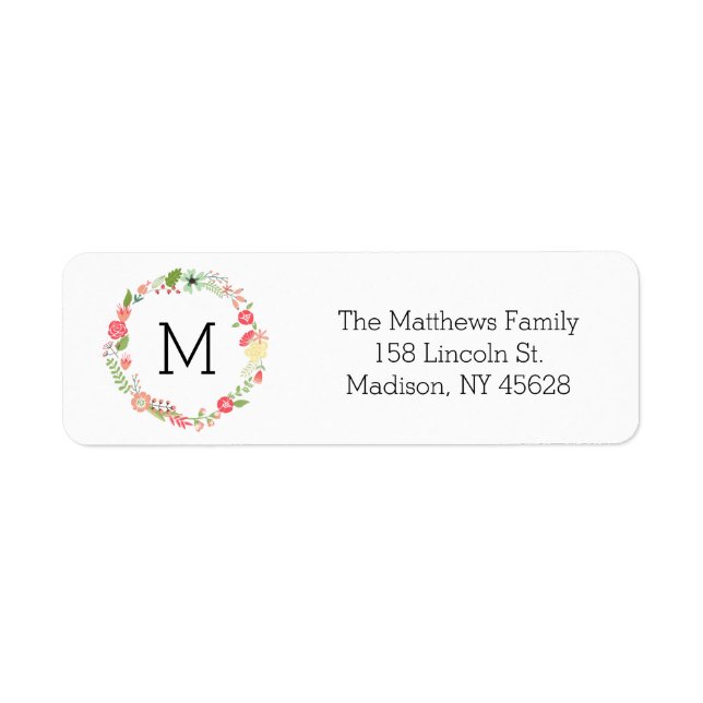 Pink Floral Monogram (Front)