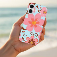 Pink Floral Mood – Pastel Vibes-Retro Flowers